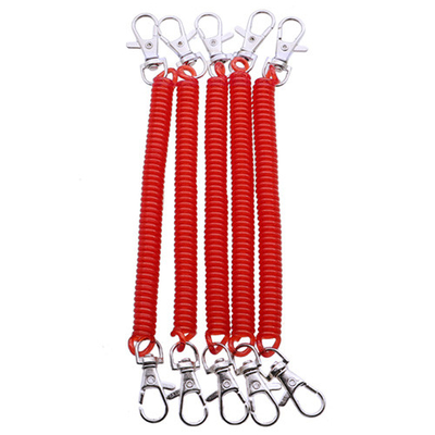 La spirale en plastique rouge translucide love la corde prolongent 1m avec les crochets instantanés