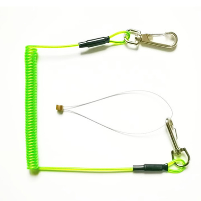 Crochet vert clair de Lanyard With Zinc Alloy Swivel de bobine d'outillage de Stopdrop chaque extrémité