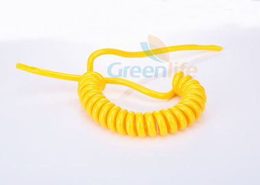 Le cable électrique lové par Tubbing lumineux d'unité centrale de jaune, Rope la conception pivotante de câble enroulé