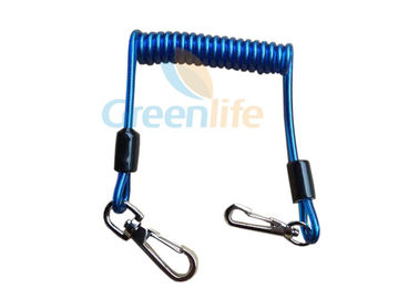 La corde de lanière lovée par fil bleu en plastique pour travailler à la taille maintiennent des outils sûrs