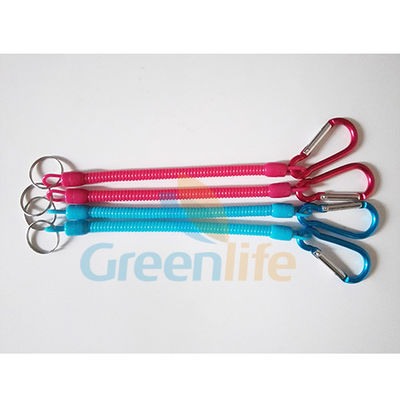 Dédoublez l'anneau 3.0MM EVA Coiled Key Lanyard With Carabiner