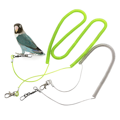 Oiseaux verts transparents pilotant la corde en expansion couverte en plastique de sécurité d'oiseau de fil d'acier de corde