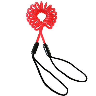 Lanière de Lanyard Red Plastic Coiled Loop d'outil de bobine de sécurité de main