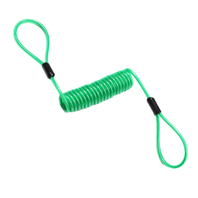 Les doubles boucles en plastique câblent le vert de Lanyard Tool Drop Prevention Bungee de bobine