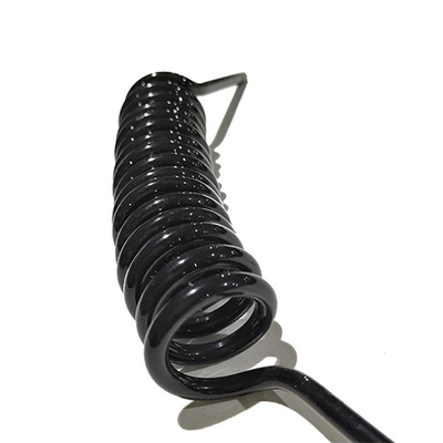 Épaisseur de 6 mm de diamètre en PU noir câbles à ressort en spirale longueur personnalisée