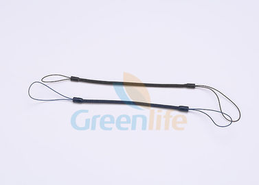 La corde enroulée extensible de longe de stylet avec de la ficelle en nylon noire fait une boucle 2PCS