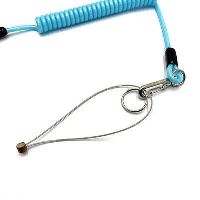 Outil de bobine de noyau de nylon cord cord cord Lanyard à main libre bleu ciel en plastique revêtu